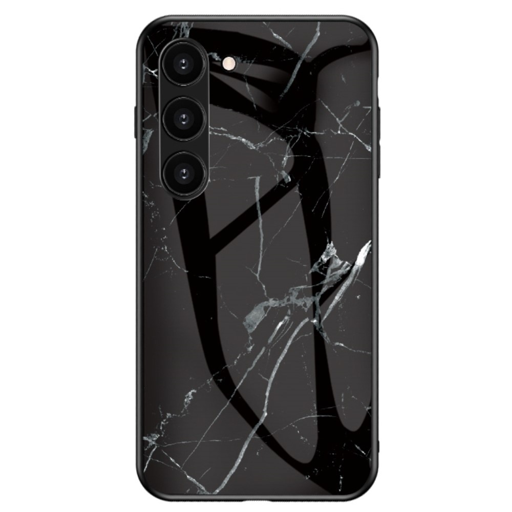 Cover Hærdet Glas Samsung Galaxy S23 sort marmor