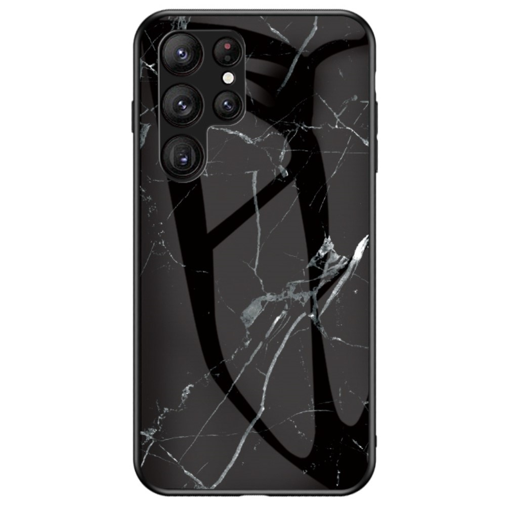 Cover Hærdet Glas Samsung Galaxy S23 Ultra sort marmor