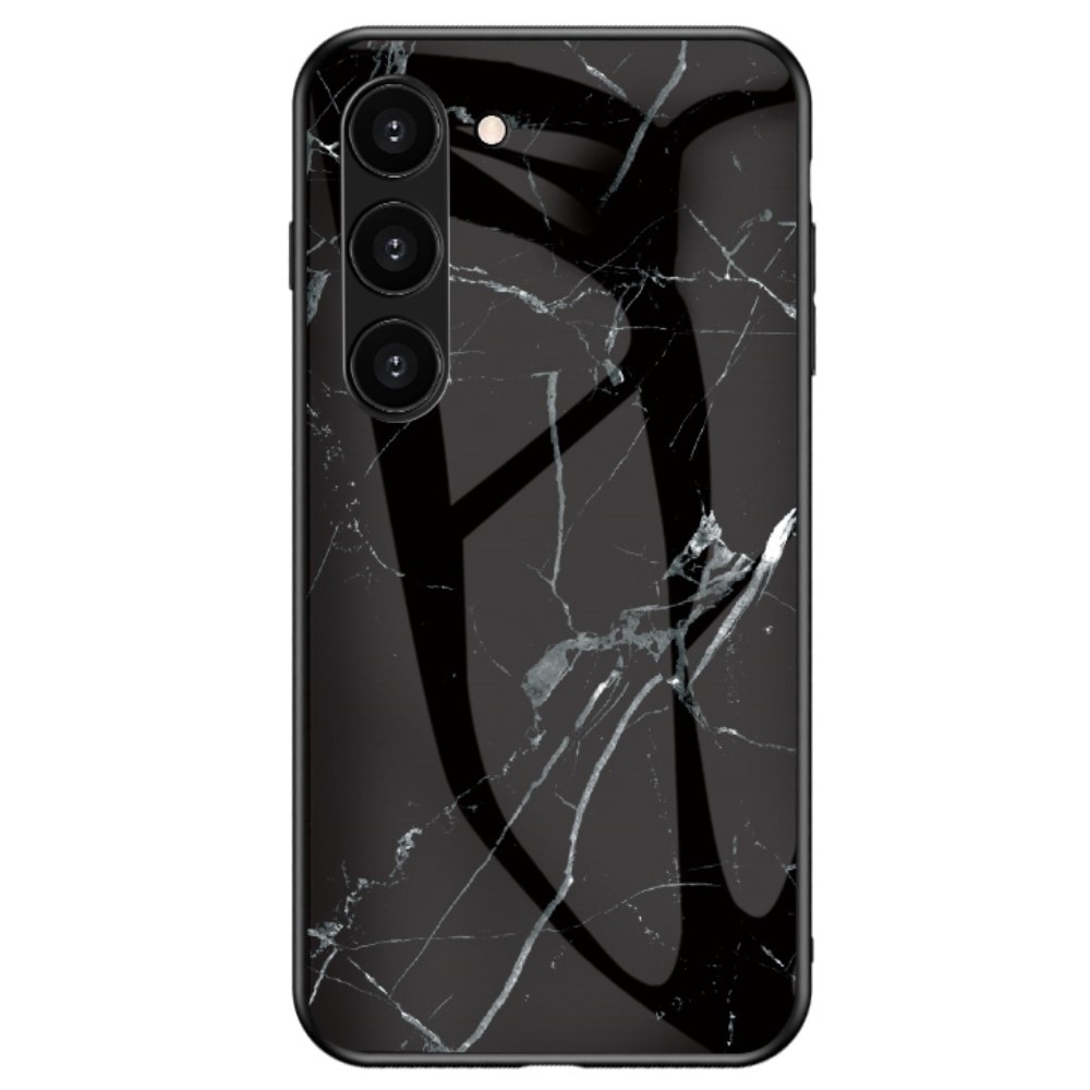 Cover Hærdet Glas Samsung Galaxy S23 Plus sort marmor