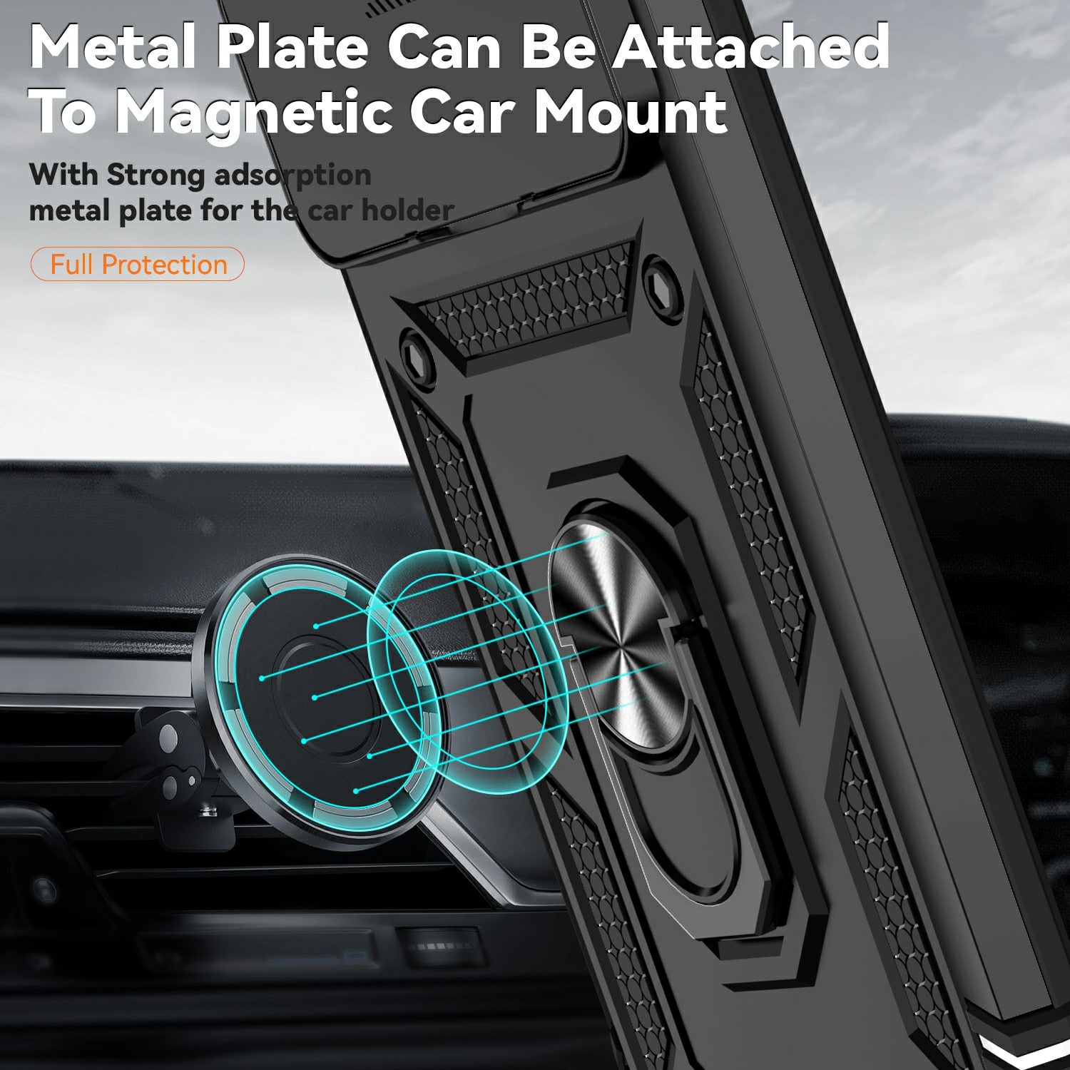 Hybridcover Ring + Kamerabeskyttelse Xiaomi 15T Pro Sort