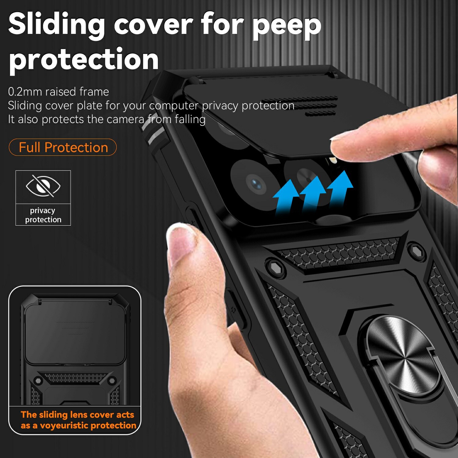 Hybridcover Ring + Kamerabeskyttelse Xiaomi 15T Pro Sort