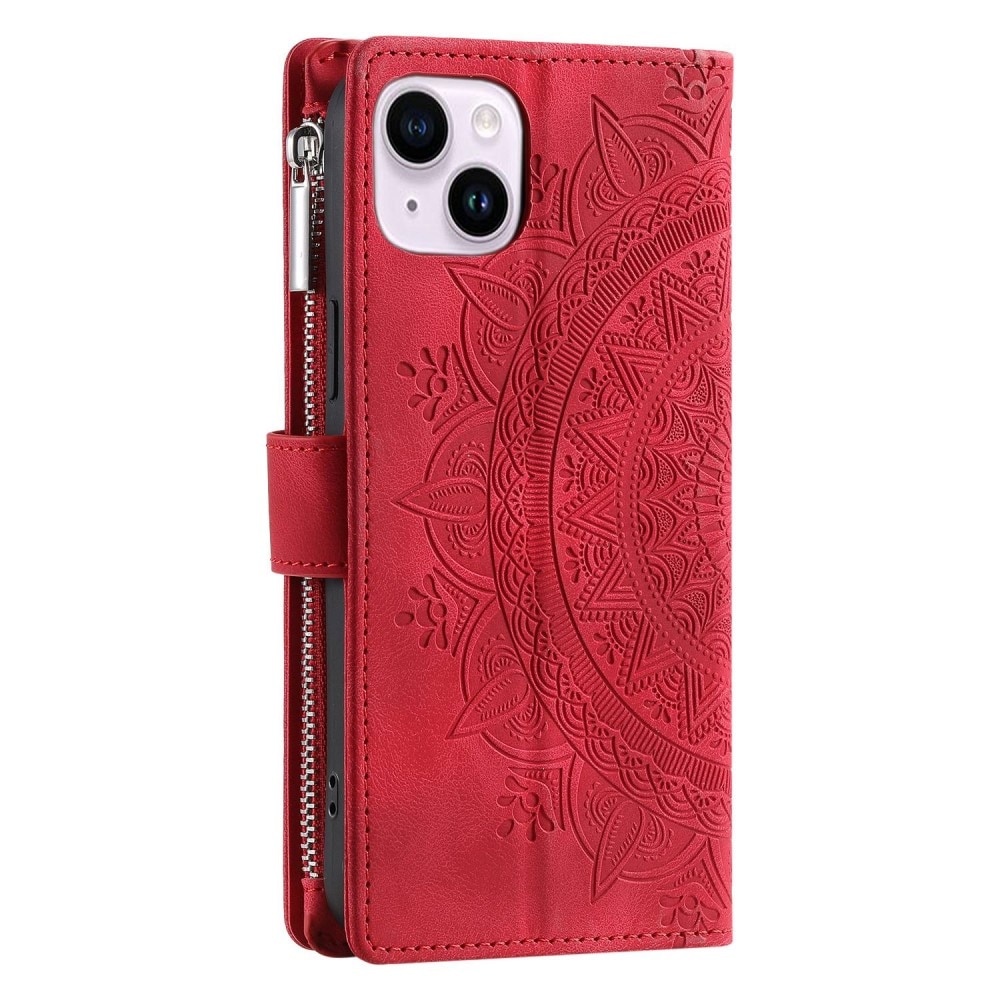Pung Taske iPhone 14 Mandala rød