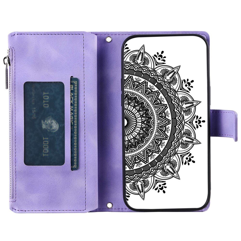 Pung Taske iPhone 14 Mandala lila