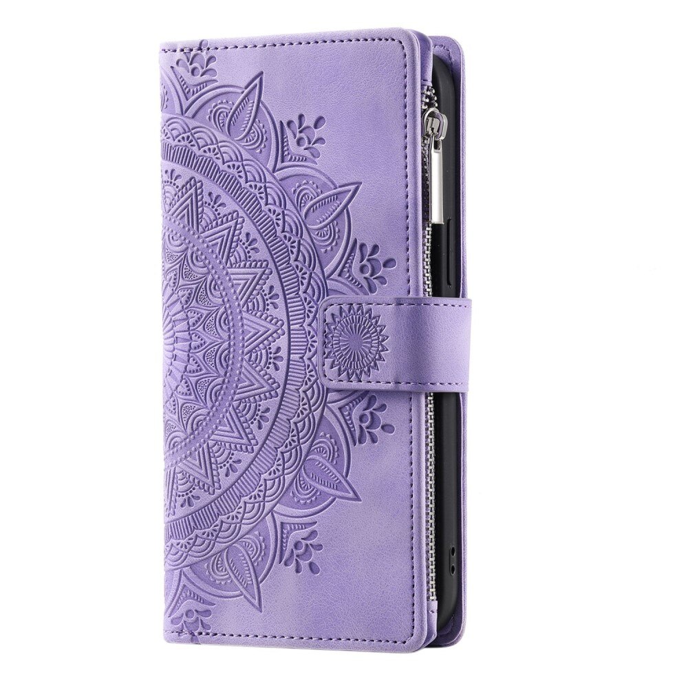 Pung Taske iPhone 14 Mandala lila