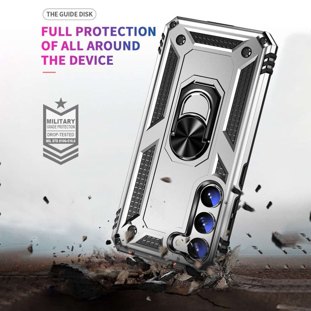 Hybridcover Tech Ring Samsung Galaxy S23 sølv