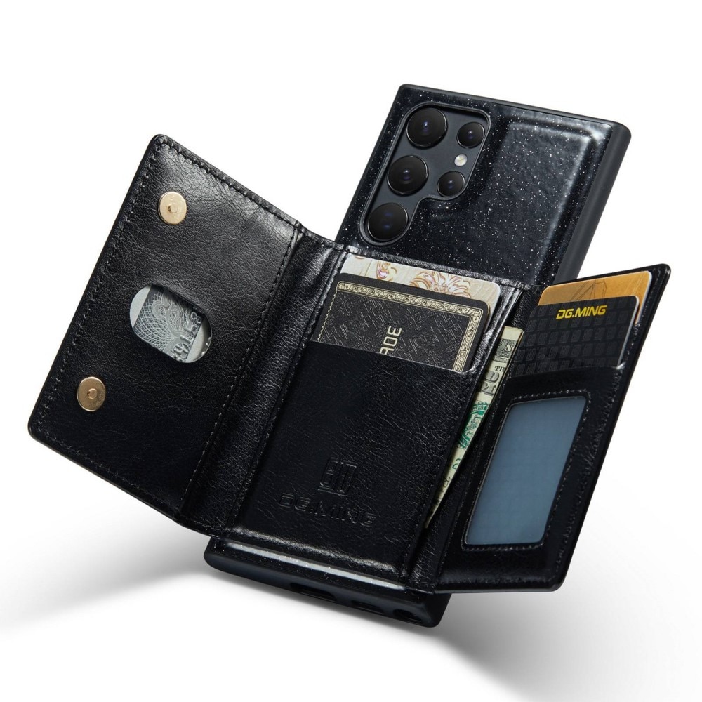 Magnetic Card Slot Case Samsung Galaxy S23 Ultra Glitter sort