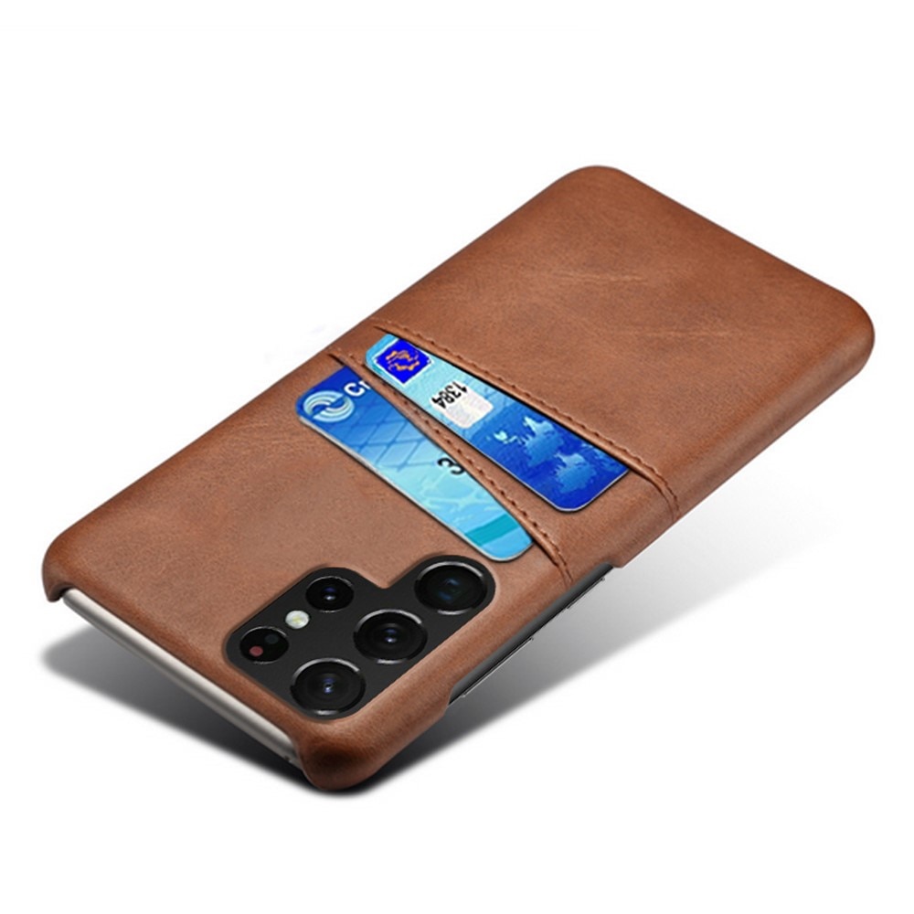 Card Slots Case Samsung Galaxy S23 Ultra brun