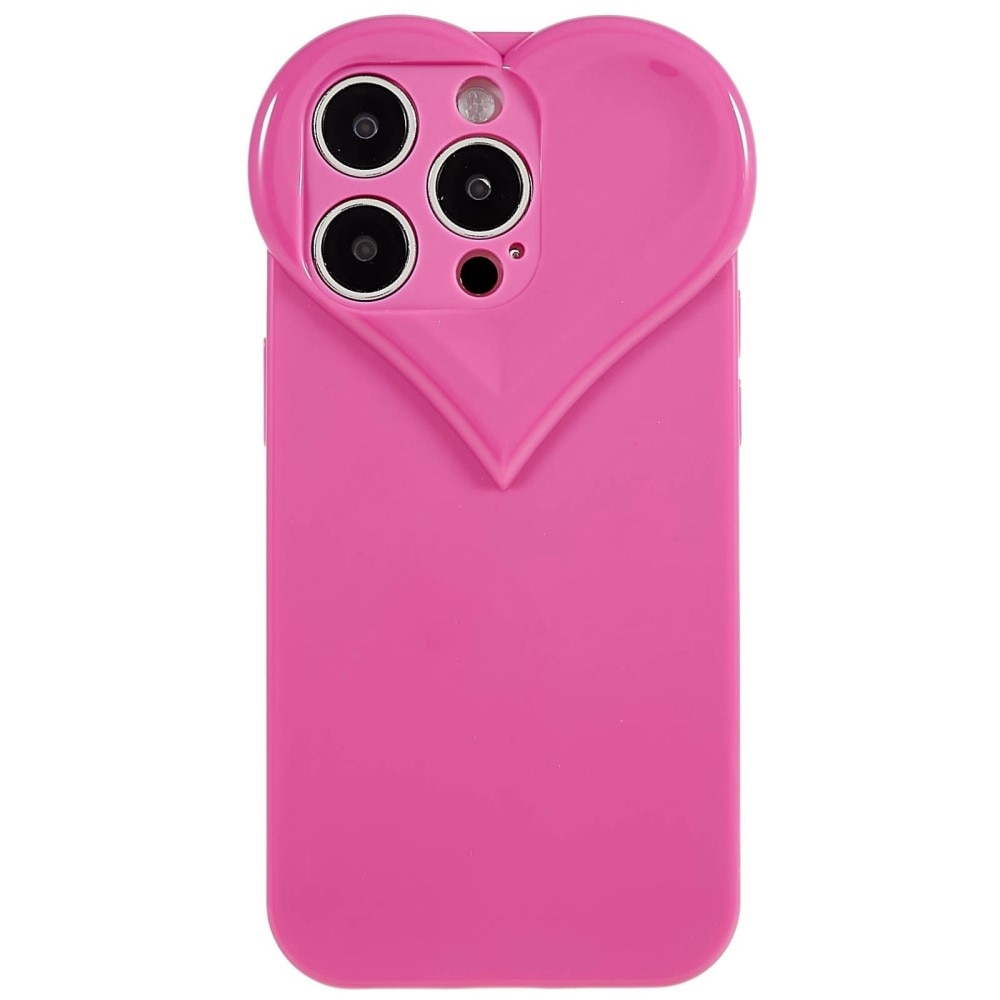 TPU Cover Hjerte iPhone 14 Pro lyserød