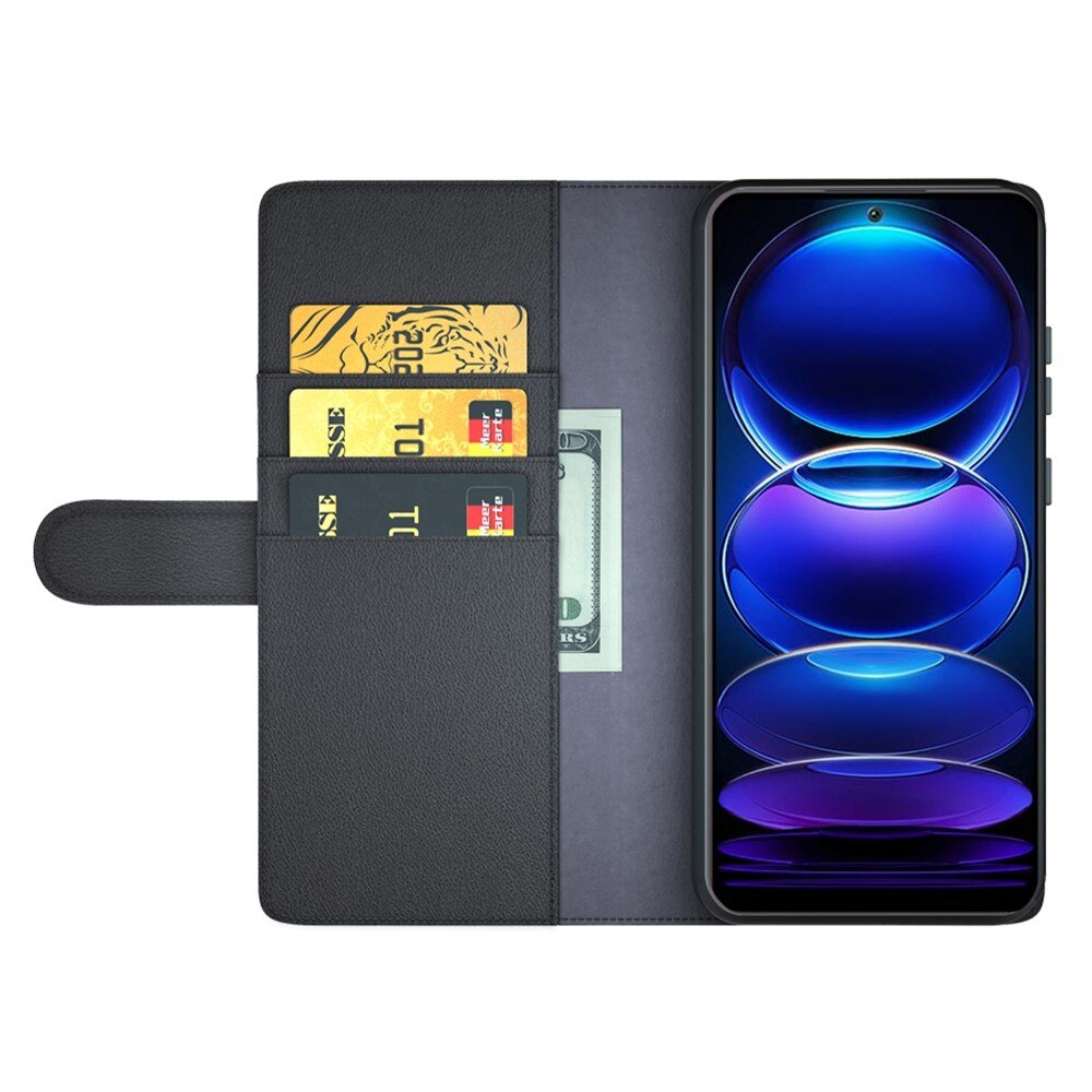 Ægte Læderetui Xiaomi Redmi Note 12 Sort