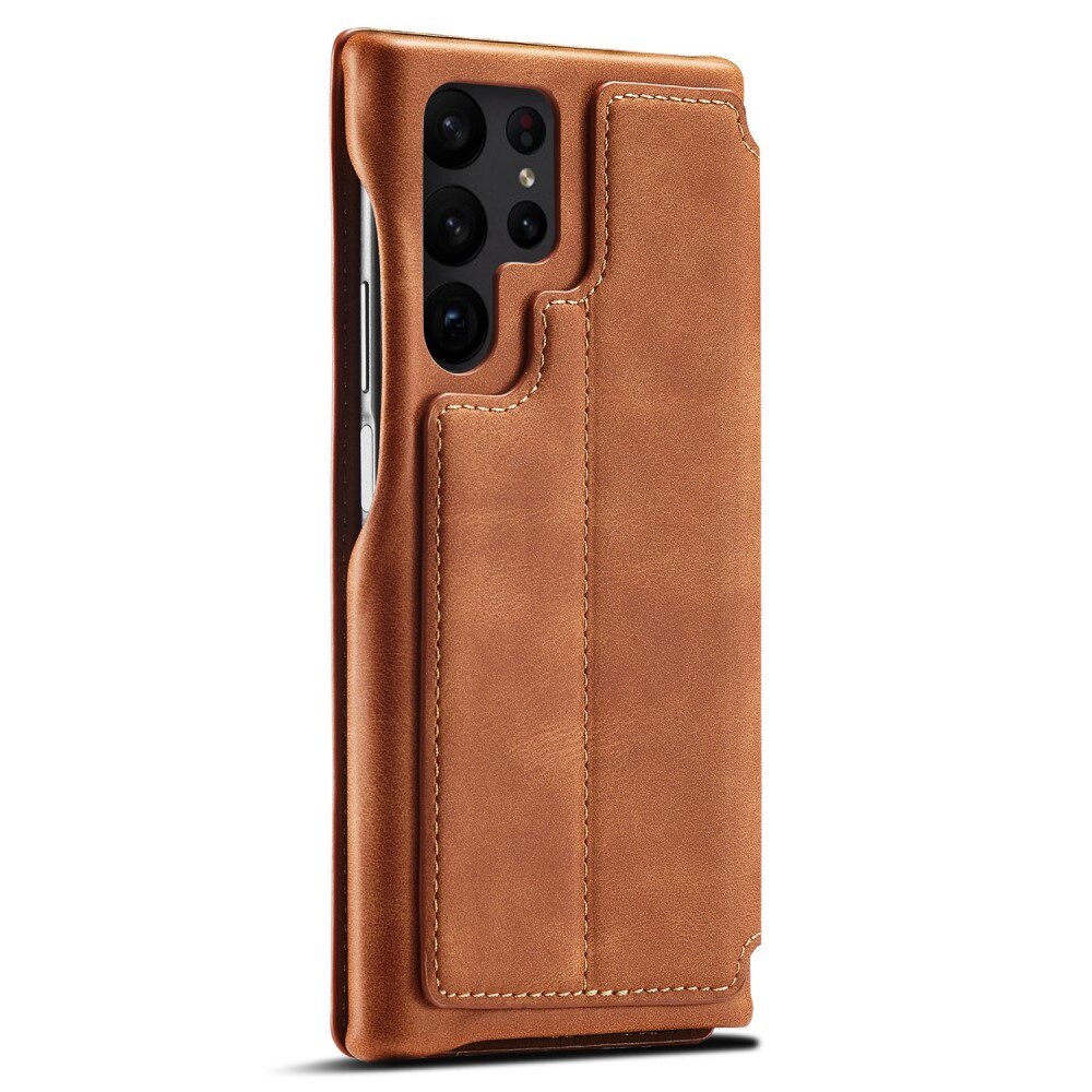 Slim Tegnebogsetui Samsung Galaxy S23 Ultra cognac