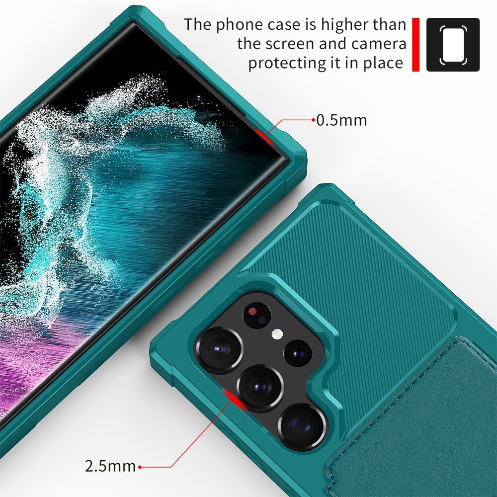 Tough Multi-slot Cover Samsung Galaxy S23 Ultra Grøn
