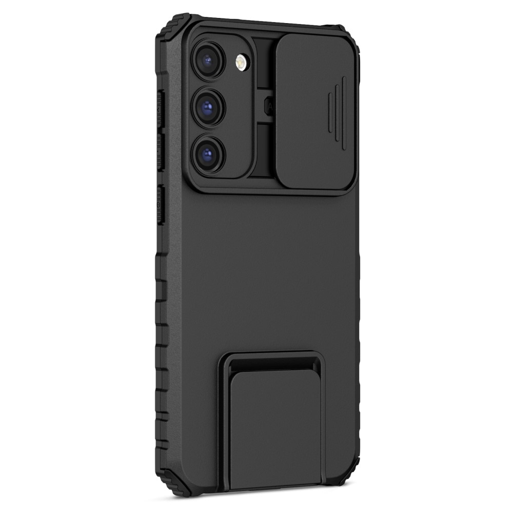 Samsung Galaxy S23 Plus Kickstand Cover kamerabeskyttelse Sort