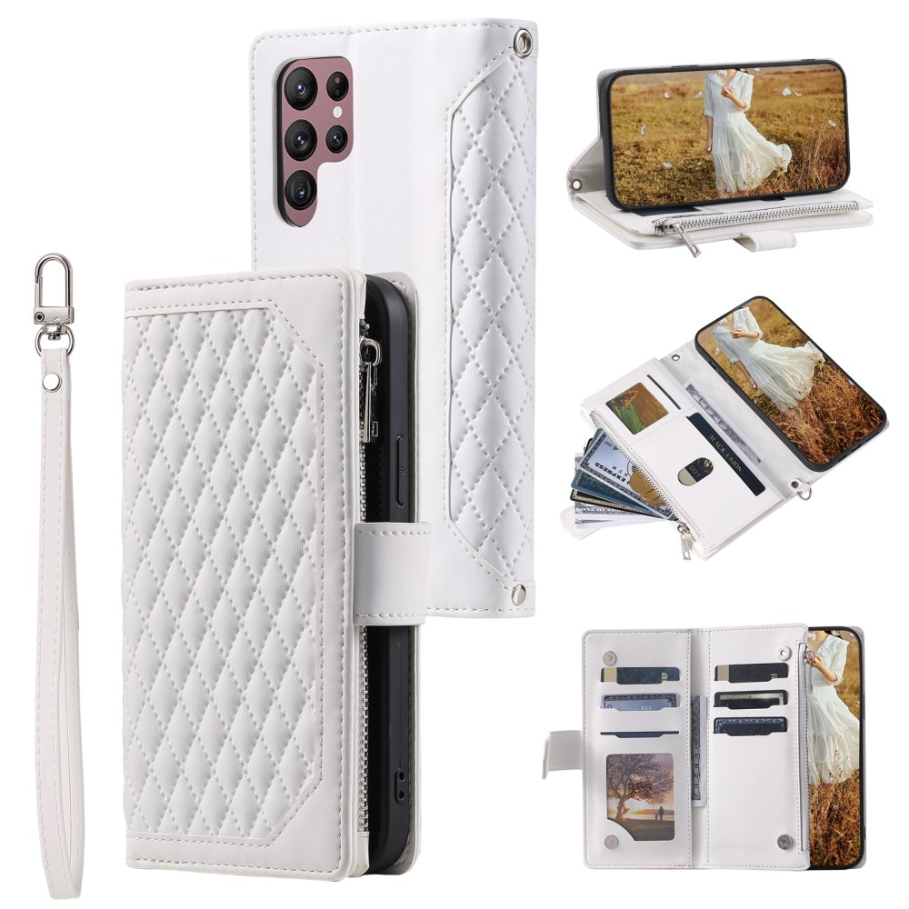 Pung Taske Samsung Galaxy S23 Ultra Quilted hvid