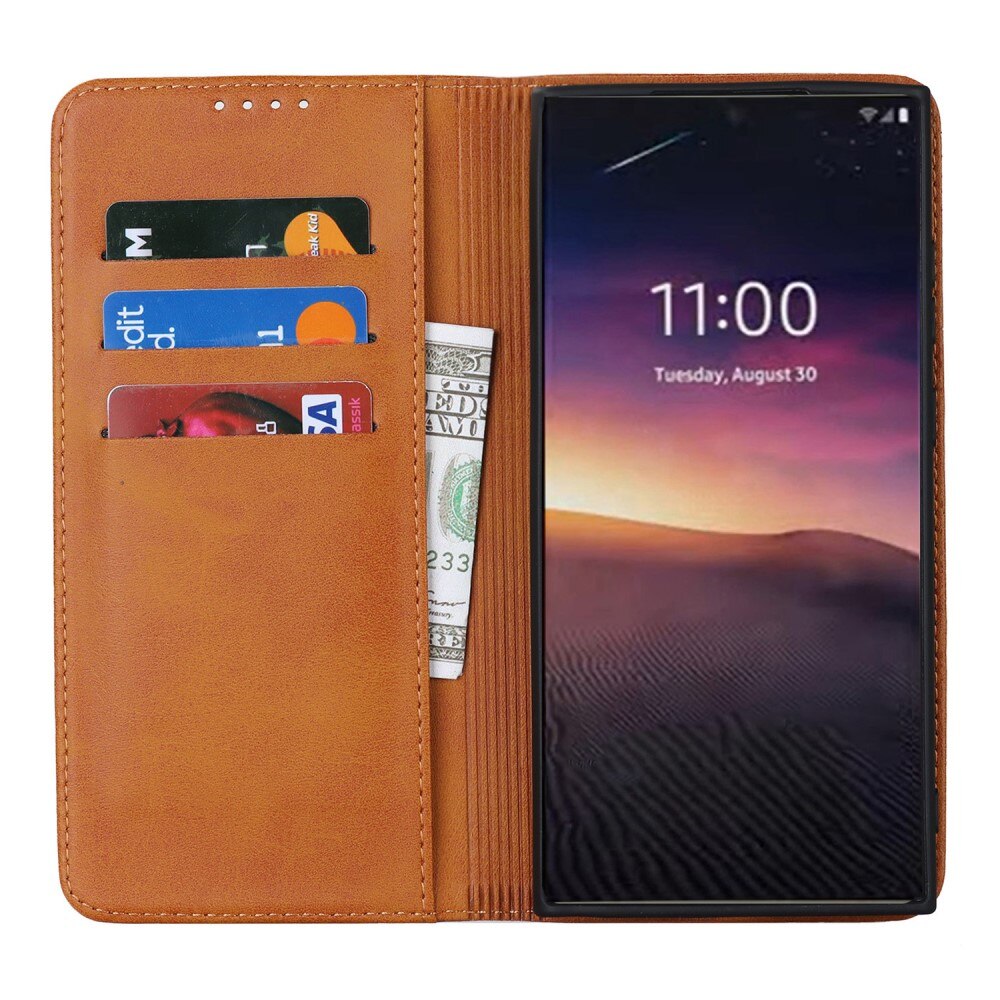 Samsung Galaxy S23 Ultra Slim Mobiltaske Brun