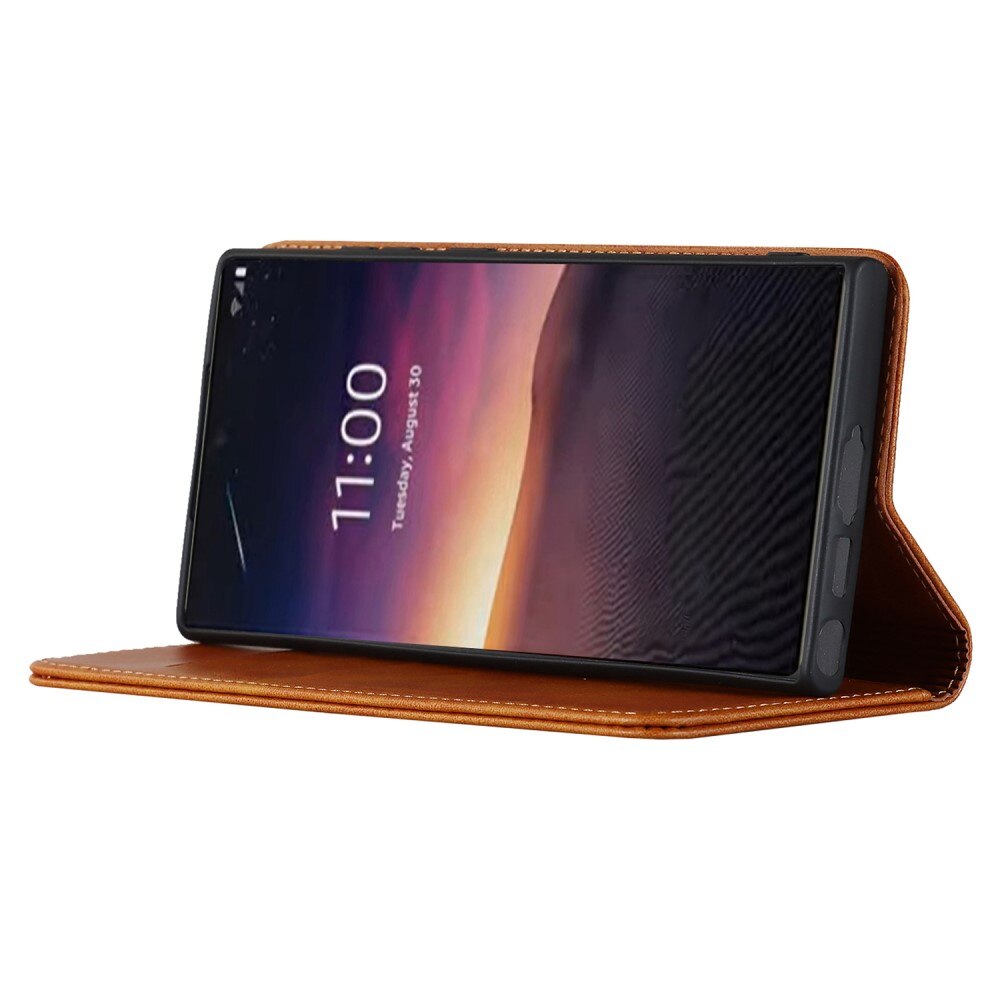 Samsung Galaxy S23 Ultra Slim Mobiltaske Brun