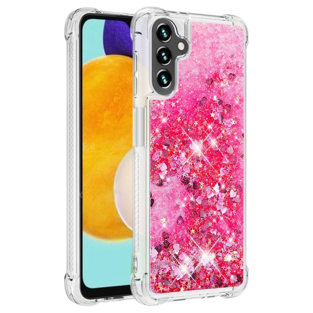 Glitter Powder TPU Cover Samsung Galaxy A54 lyserød