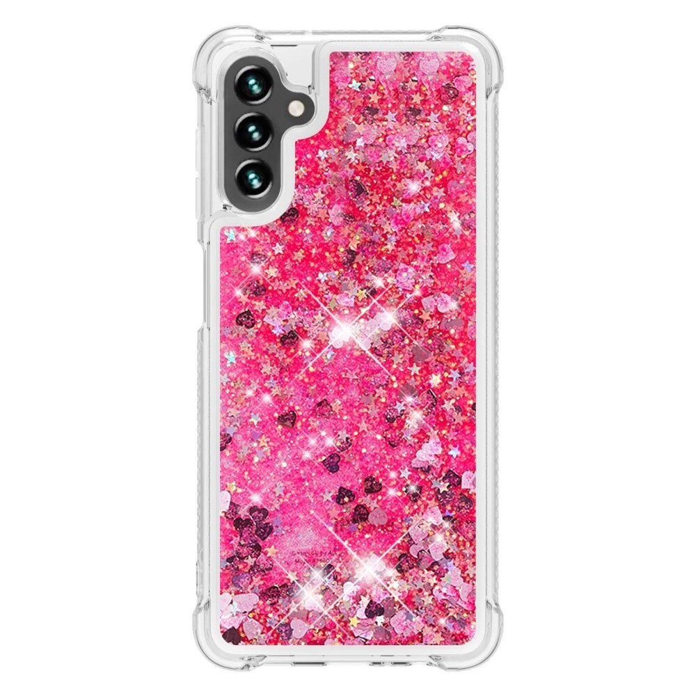 Glitter Powder TPU Cover Samsung Galaxy A54 lyserød