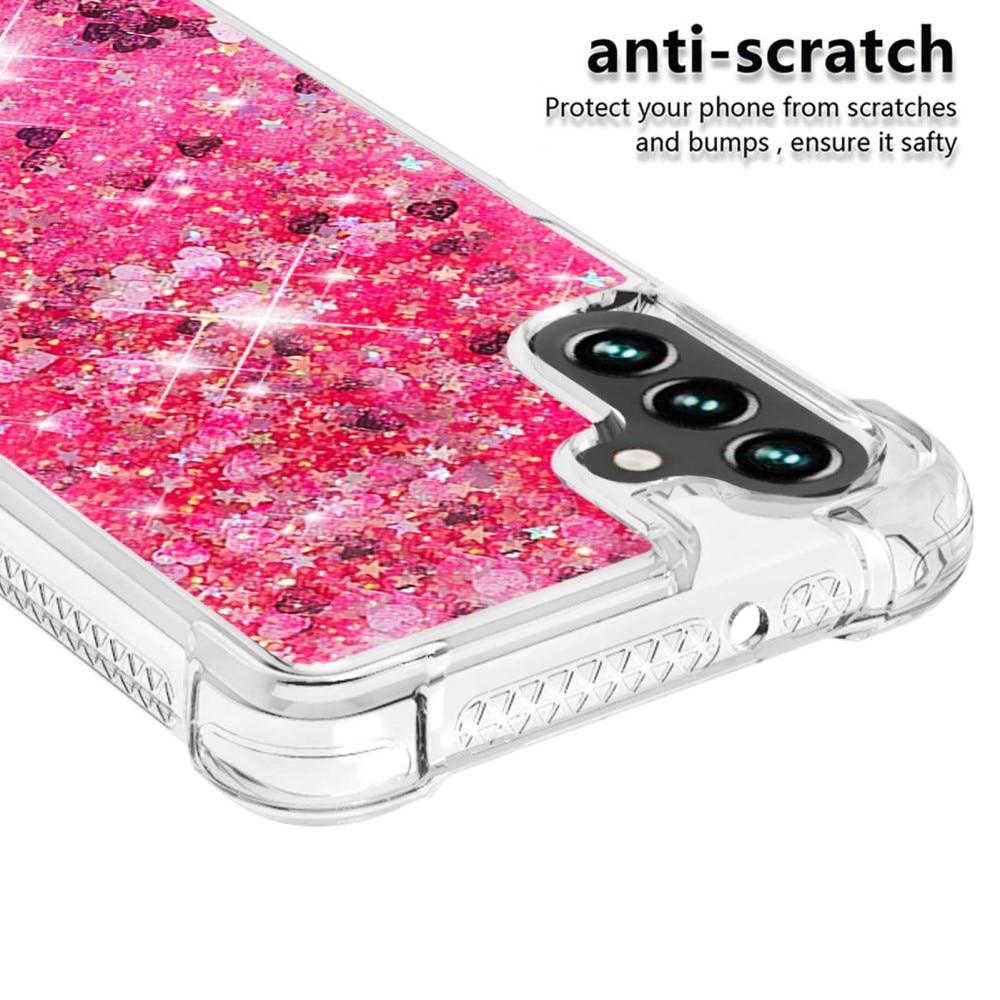 Glitter Powder TPU Cover Samsung Galaxy A54 lyserød