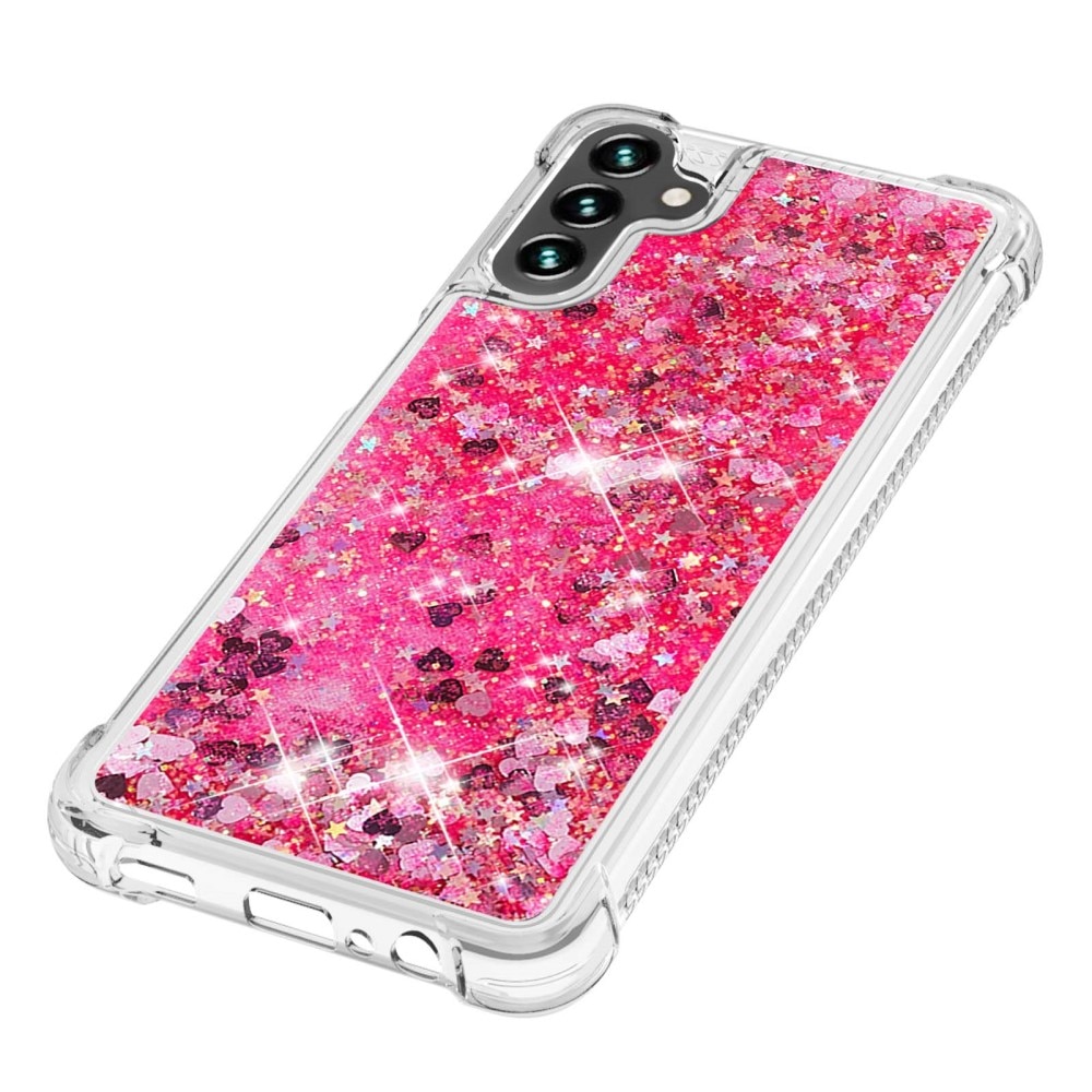 Glitter Powder TPU Cover Samsung Galaxy A54 lyserød