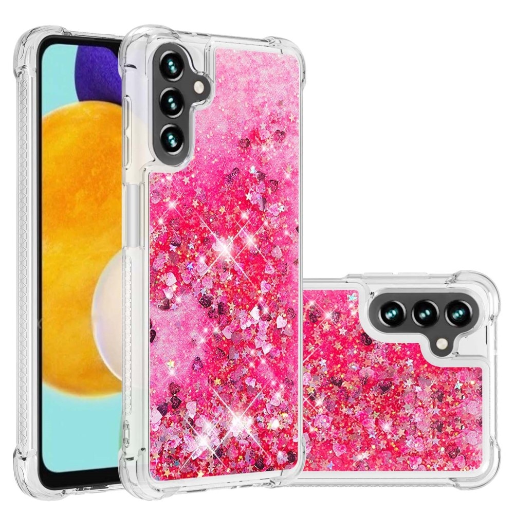 Glitter Powder TPU Cover Samsung Galaxy A54 lyserød