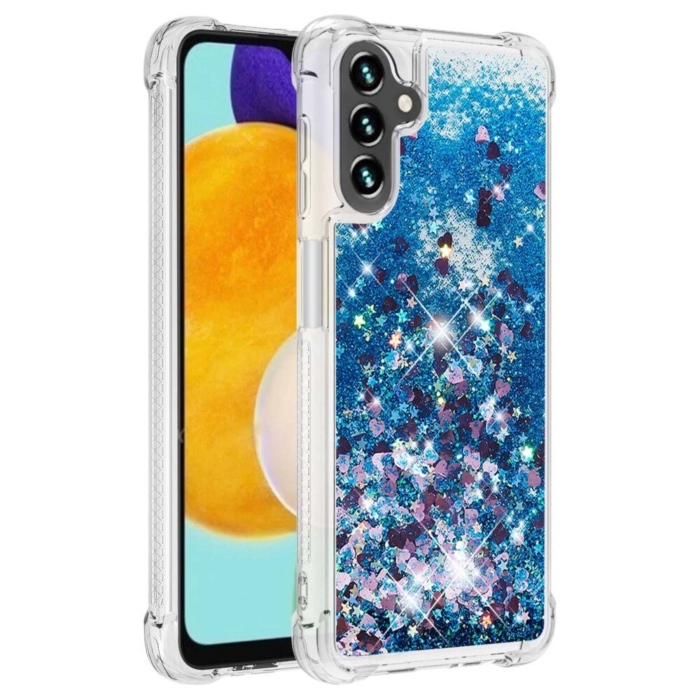 Glitter Powder TPU Cover Samsung Galaxy A54 blå