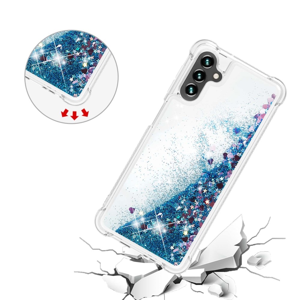 Glitter Powder TPU Cover Samsung Galaxy A54 blå