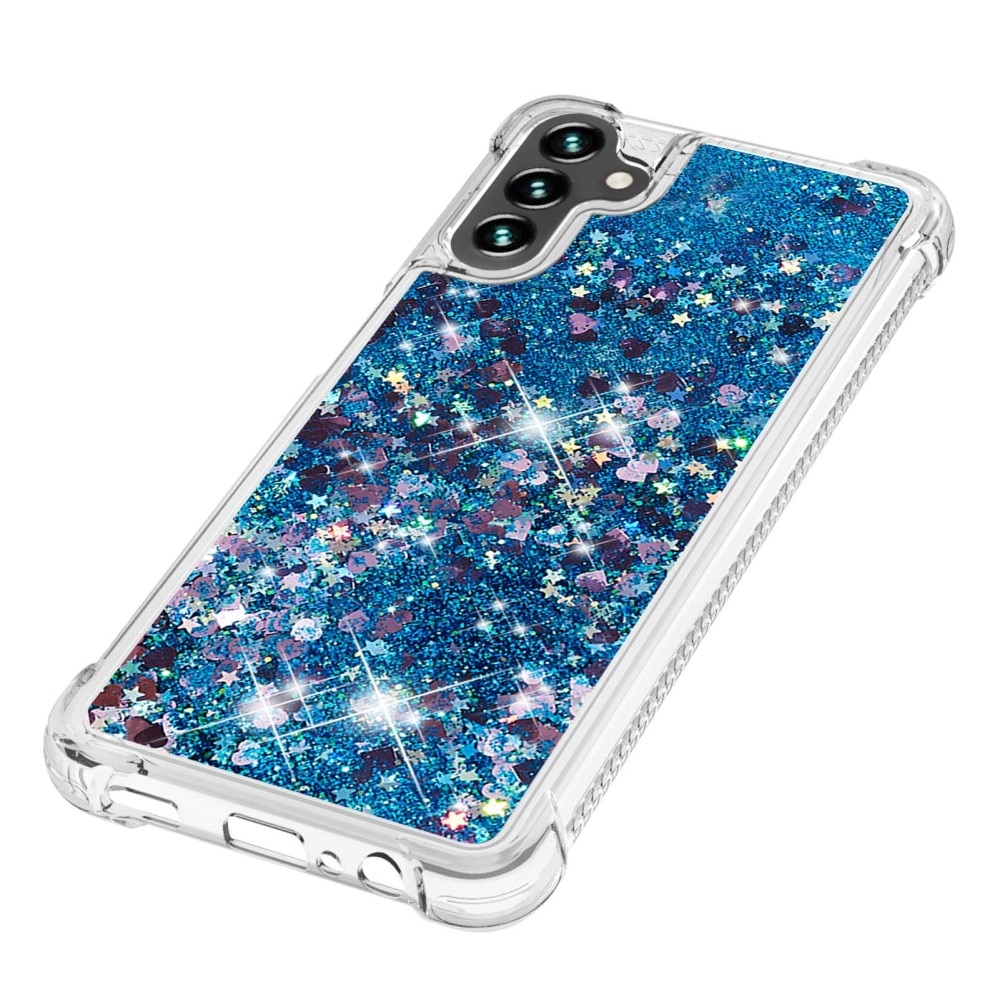 Glitter Powder TPU Cover Samsung Galaxy A54 blå