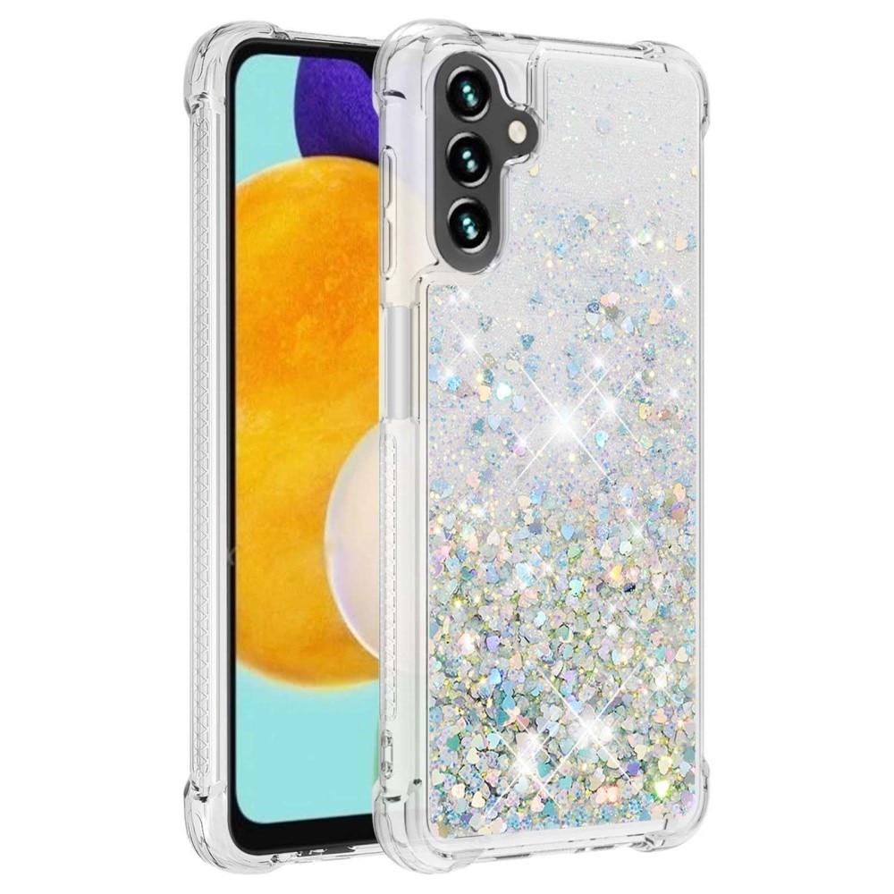 Glitter Powder TPU Cover Samsung Galaxy A54 sølv