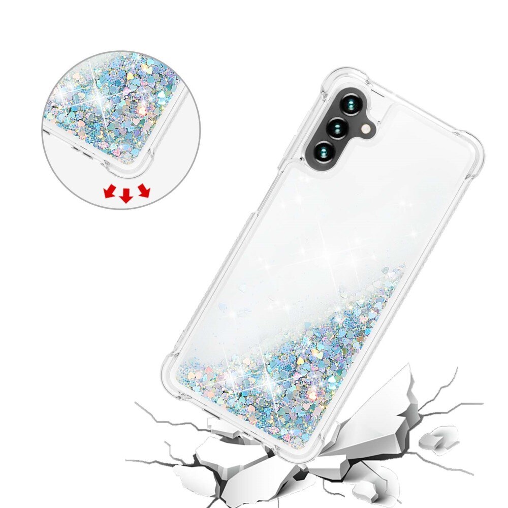 Glitter Powder TPU Cover Samsung Galaxy A54 sølv