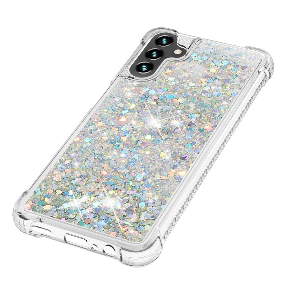 Glitter Powder TPU Cover Samsung Galaxy A54 sølv