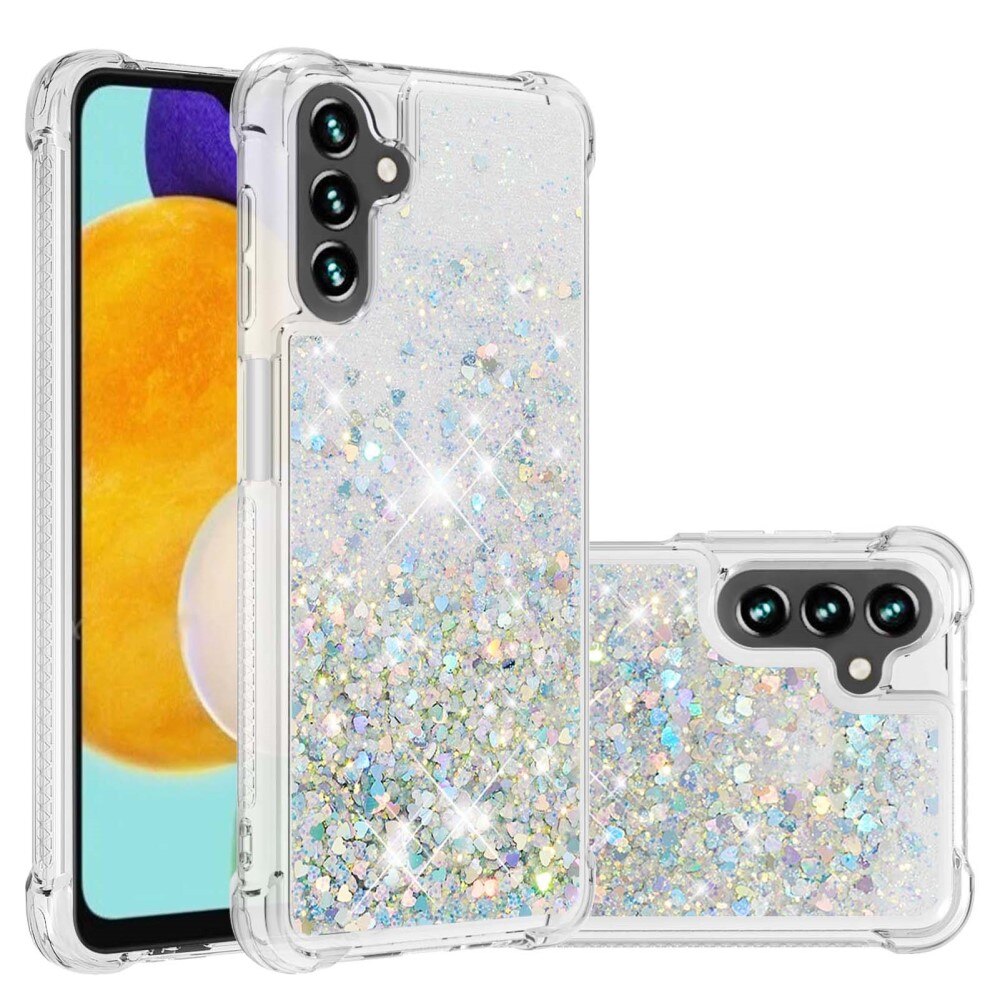 Glitter Powder TPU Cover Samsung Galaxy A54 sølv