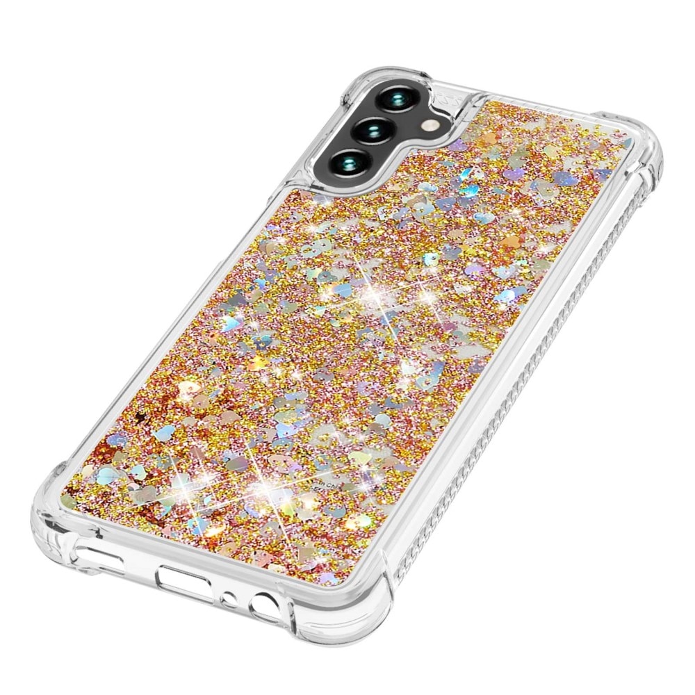 Glitter Powder TPU Cover Samsung Galaxy A54 guld