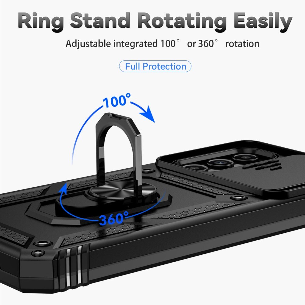 Hybridcover Tech Ring+Kamerabeskyttelse Samsung Galaxy A54 sort