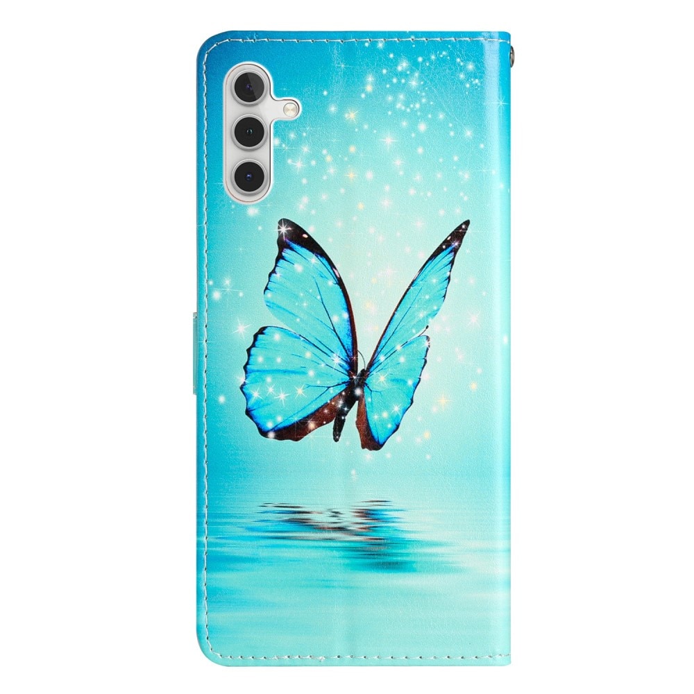 Mobiltaske Samsung Galaxy A54 blå sommerfugle
