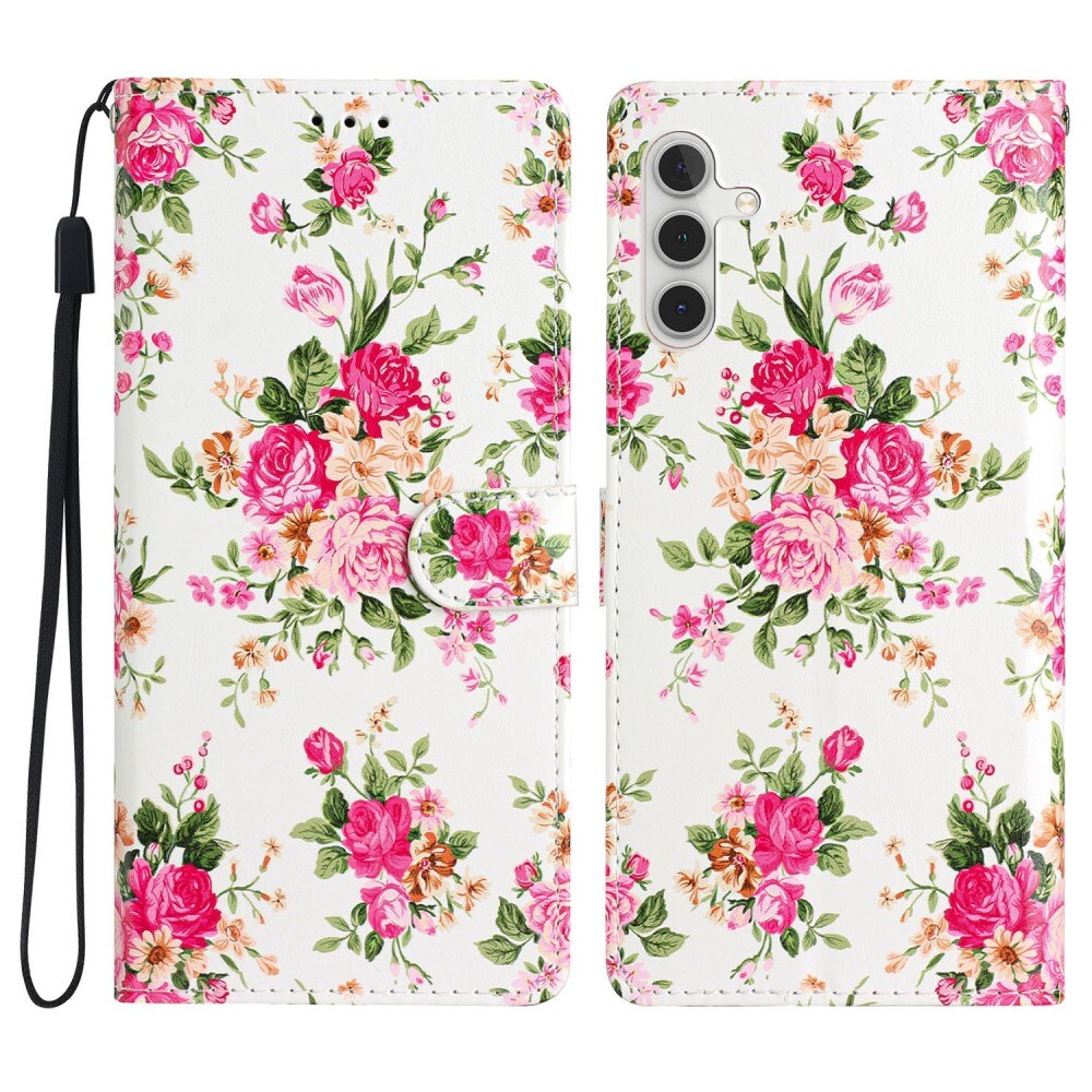 Mobiltaske Samsung Galaxy A54  lyserøde blomster