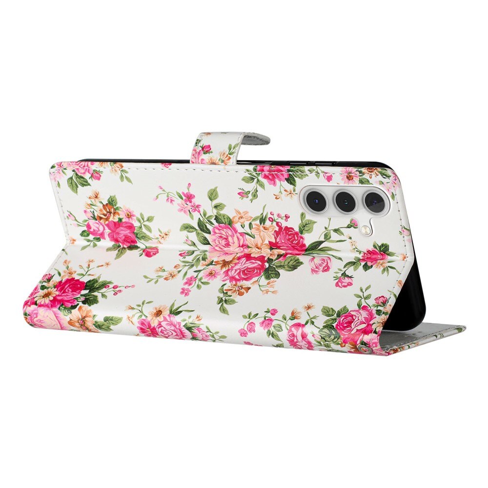 Mobiltaske Samsung Galaxy A54  lyserøde blomster