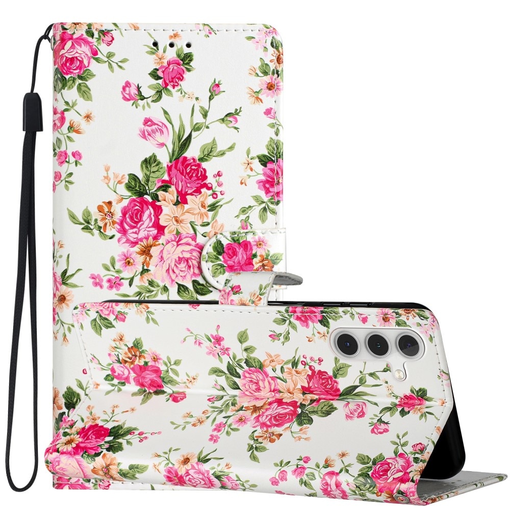 Mobiltaske Samsung Galaxy A54  lyserøde blomster