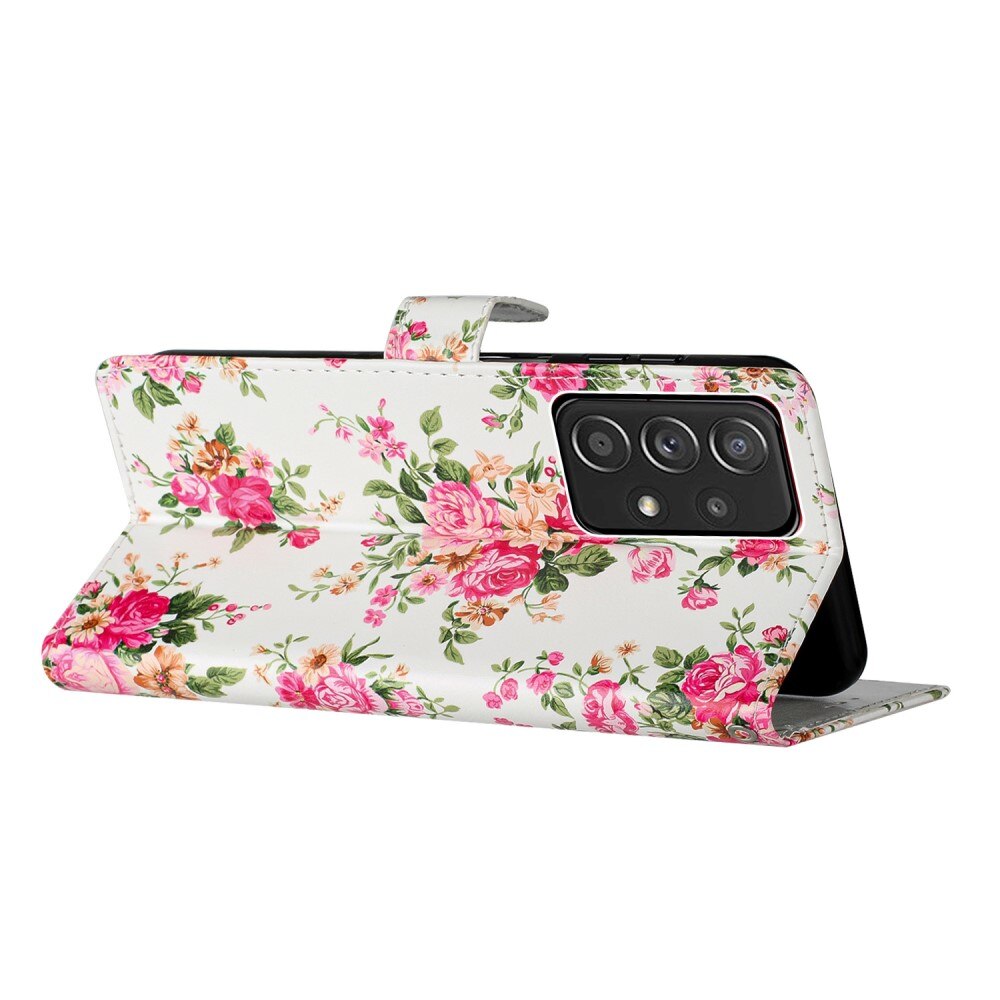 Mobiltaske Samsung Galaxy A53  lyserøde blomster