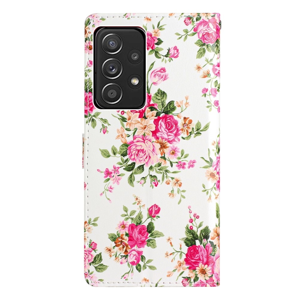 Mobiltaske Samsung Galaxy A53  lyserøde blomster