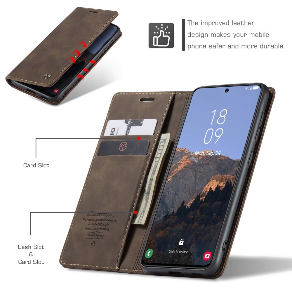 Slim Pung Etui Samsung Galaxy S23 Plus Brun