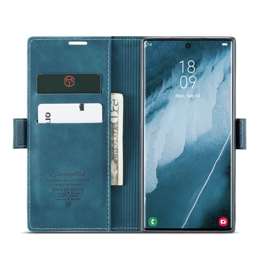 Slim Pung Etui Samsung Galaxy S23 Ultra Blå