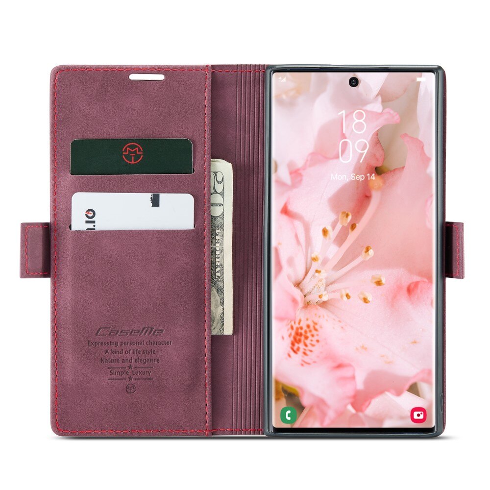 Slim Pung Etui Samsung Galaxy S23 Ultra Rød