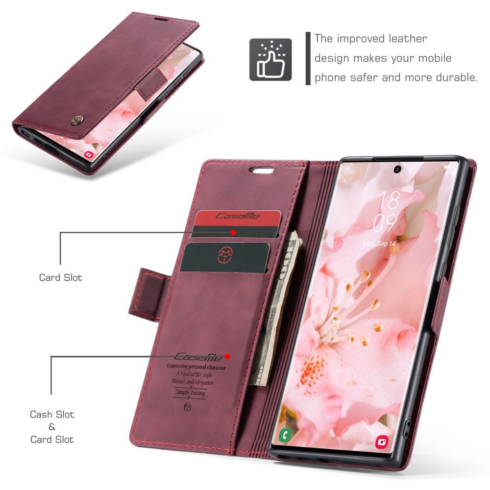 Slim Pung Etui Samsung Galaxy S23 Ultra Rød