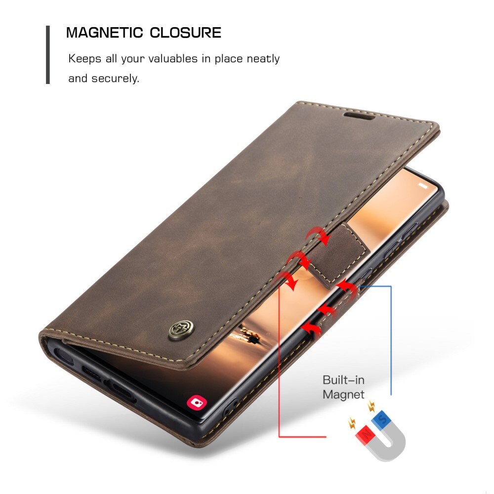 Slim Pung Etui Samsung Galaxy S23 Ultra Brun