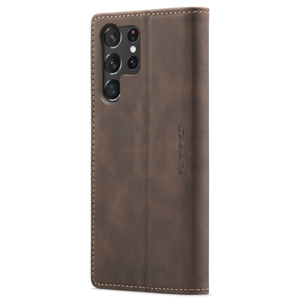 Slim Pung Etui Samsung Galaxy S23 Ultra Brun