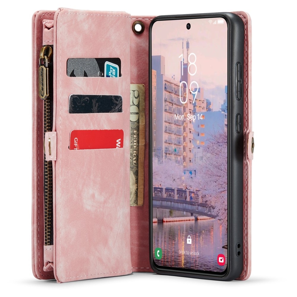 Multi-slot Mobiltaske Samsung Galaxy S23 lyserød