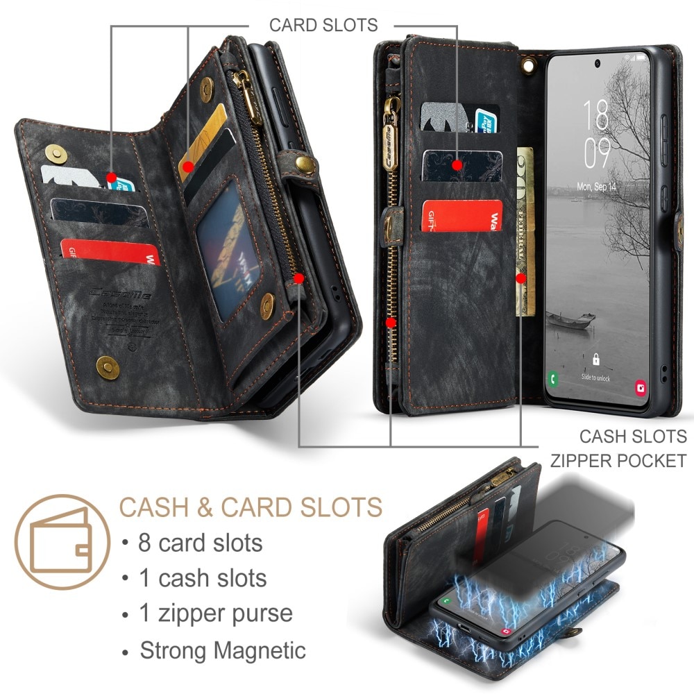 Multi-slot Mobiltaske Samsung Galaxy S23 Plus Grå