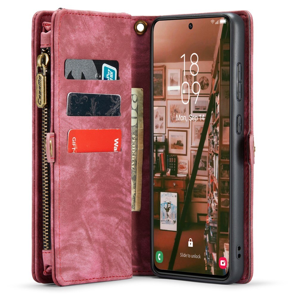 Multi-slot Mobiltaske Samsung Galaxy S23 Plus Rød