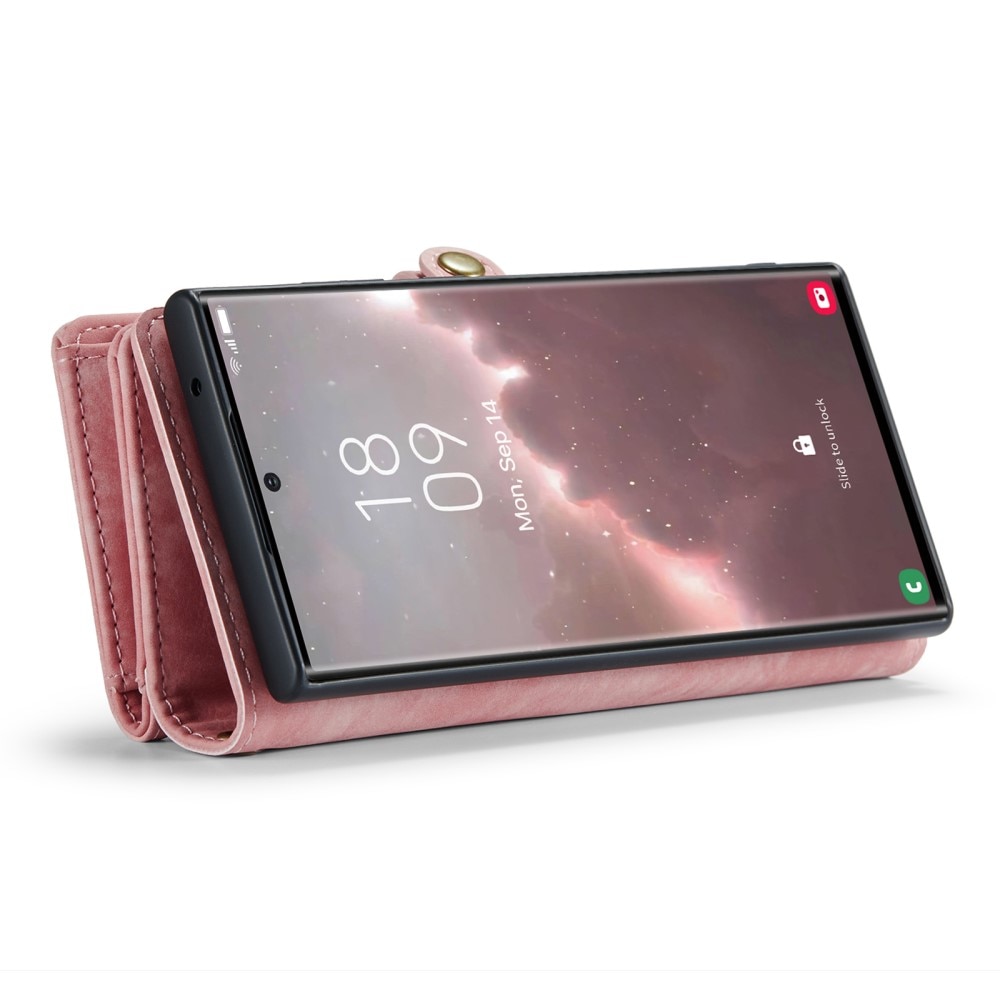 Multi-slot Mobiltaske Samsung Galaxy S23 Ultra Lyserød