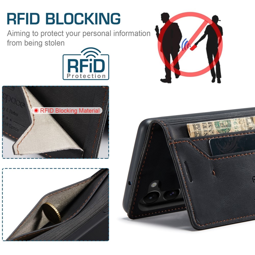 RFID blocking Pung Etui Samsung Galaxy S23 sort